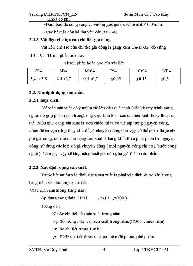 image for page Phân tích chi tiết gia công và xác định dạng sản xuất