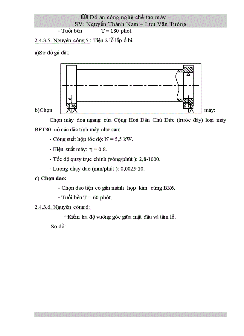image for page Tính toán cơ bản lập bản vẽ thiết kế lập qui trình công ngh