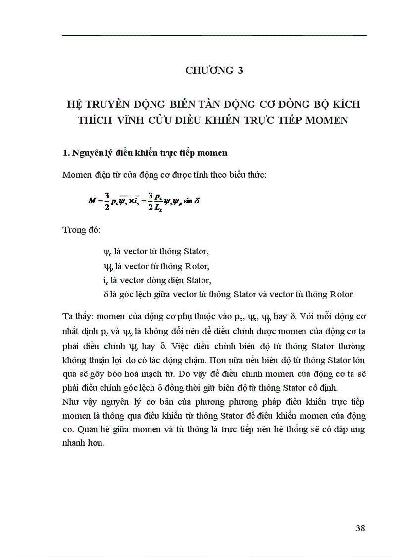 image for page Phương pháp điều khiển trực tiếp momen đối với hệ truyền động biến tần động cơ đồng bộ kích thích vĩnh cửu