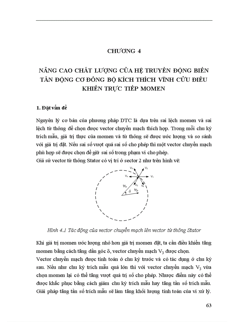 image for page Phương pháp điều khiển trực tiếp momen đối với hệ truyền động biến tần động cơ đồng bộ kích thích vĩnh cửu