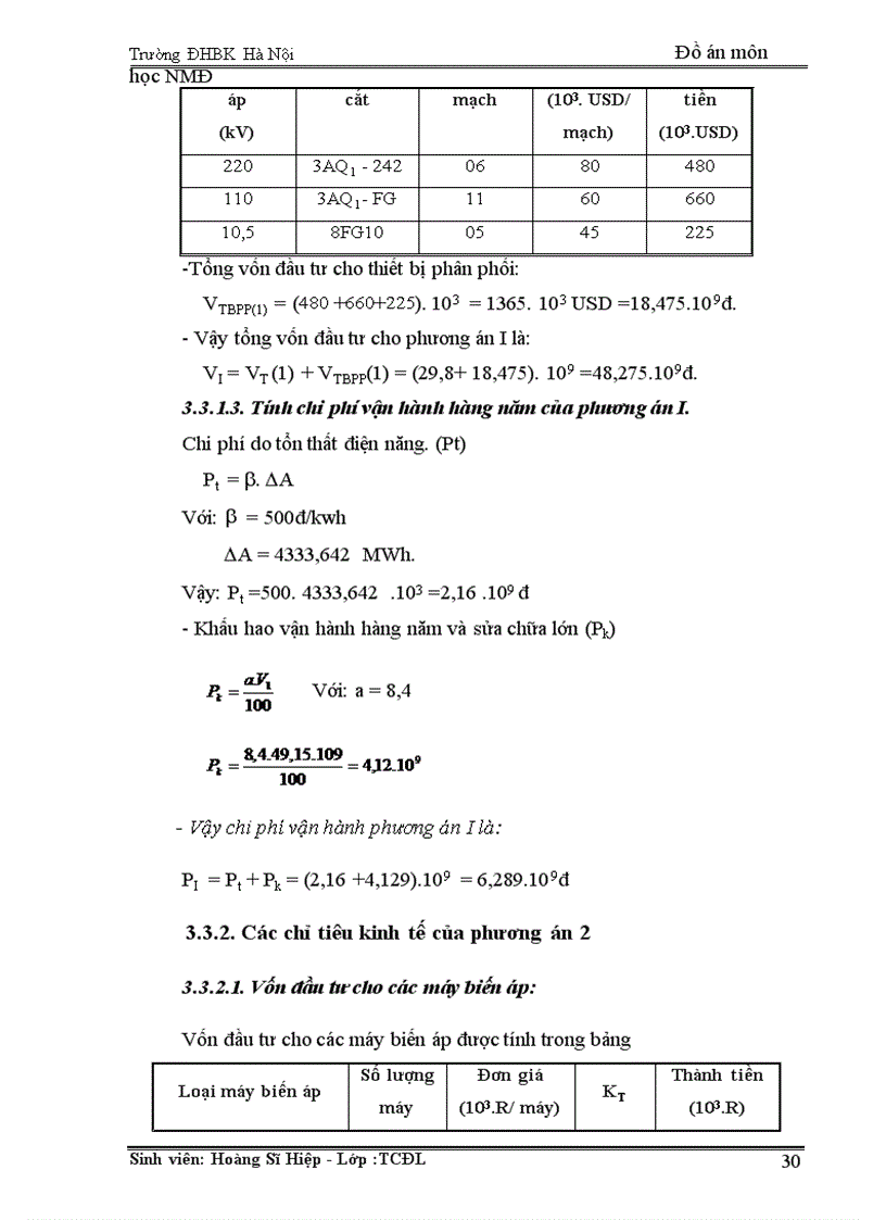 image for page Tính toán phụ tải và cân bằng công suất