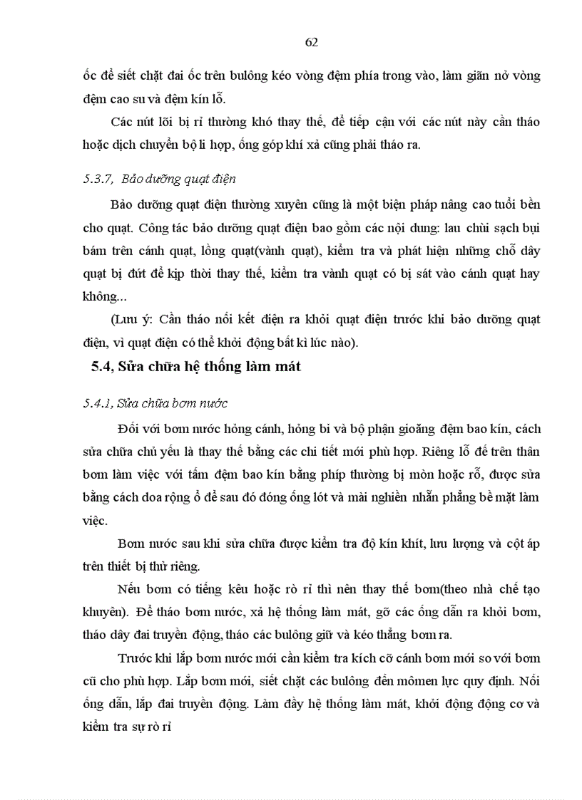 image for page Nghiên cứu khai thác bảo dưỡng sửa chữa hệ thống làm mát trên xe toyota camry 3 0V