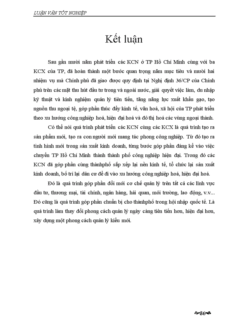 image for page Một số giải pháp phát triển các khu công nghiệp nhằm phát triển kinh tế xã hội trên địa bàn TP Hồ Chí Minh đến năm 2010