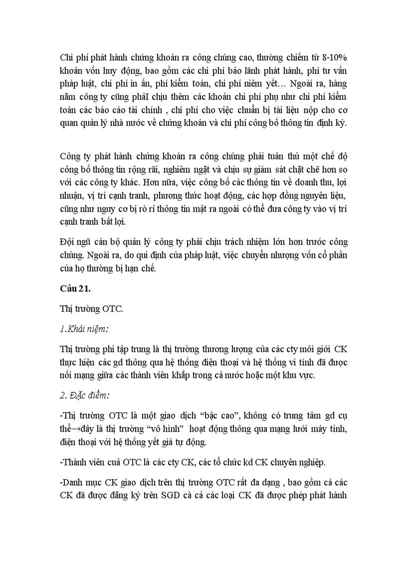 image for page Trả lời các câu hỏi chứng khoán