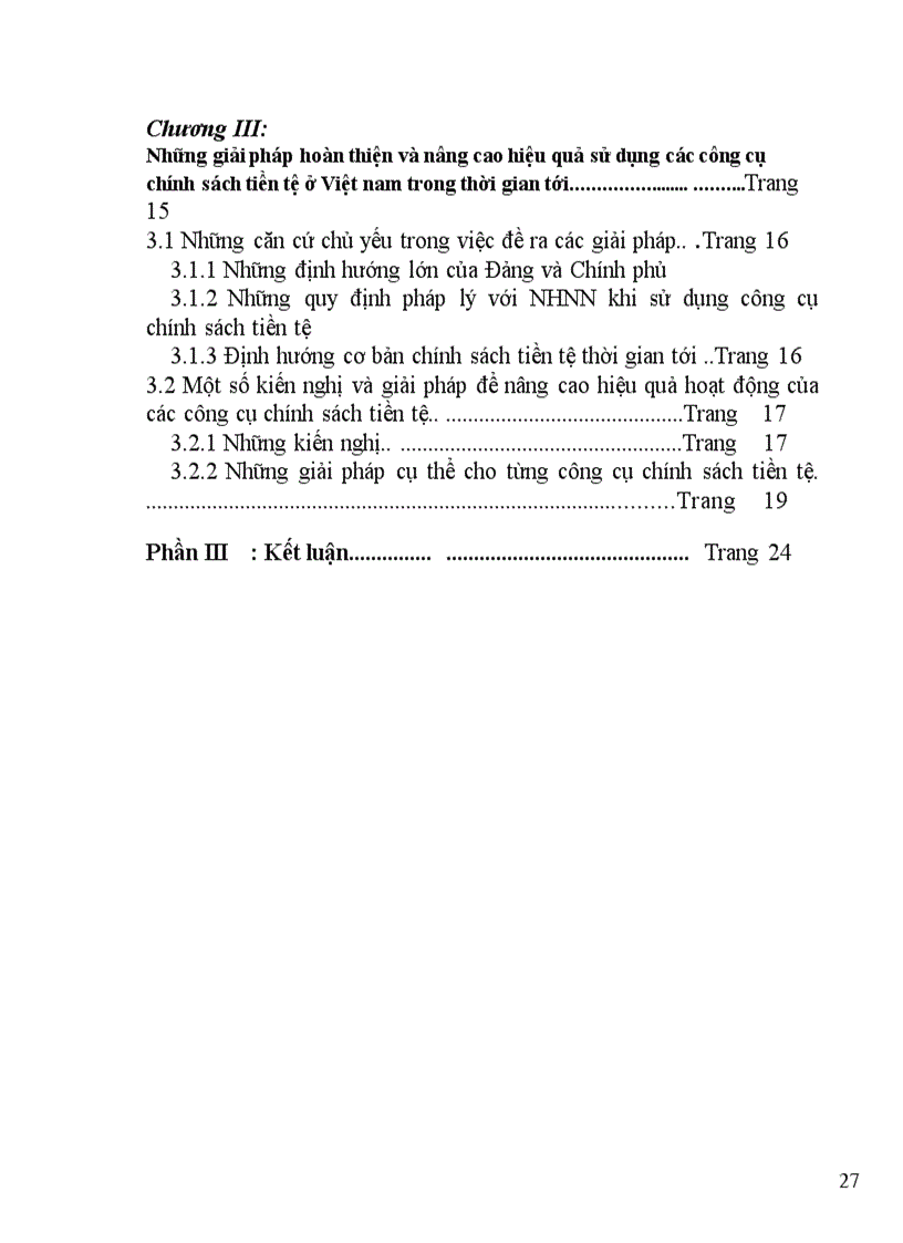 image for page Đánh giá hiệu quả sử dụng các công cụ chính sách tiền tệ ở Việt nam trong thập kỷ 90 và những năm đầu thế kỷ XXI