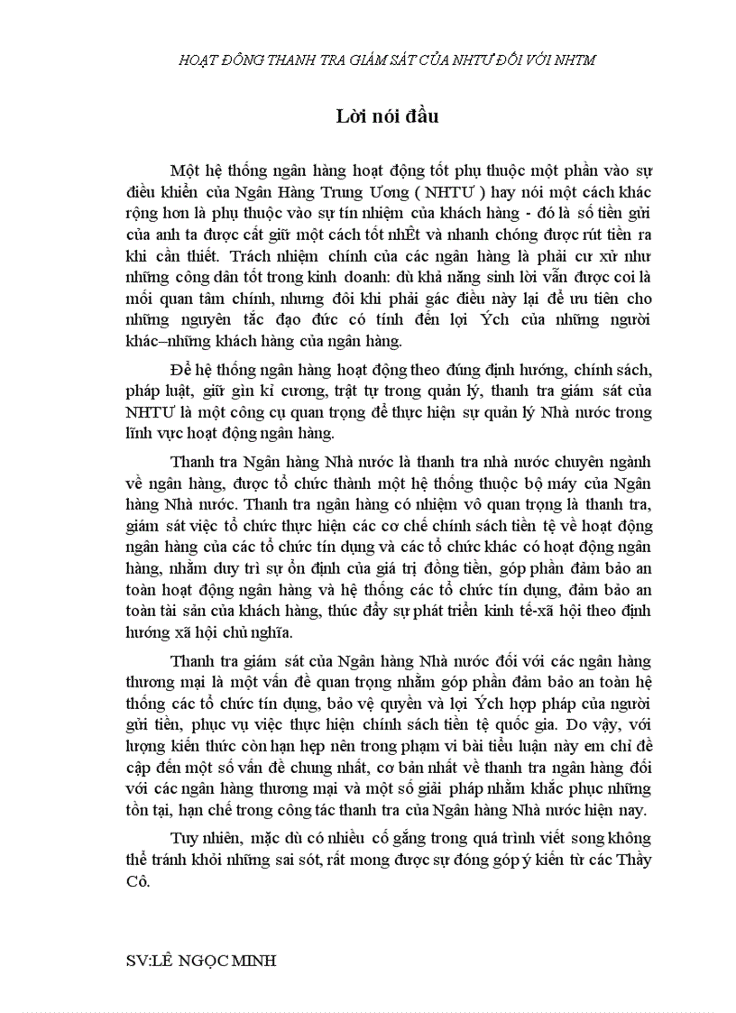 image for page Hoạt đông thanh tra giám sát của nhtư đối với nhtm