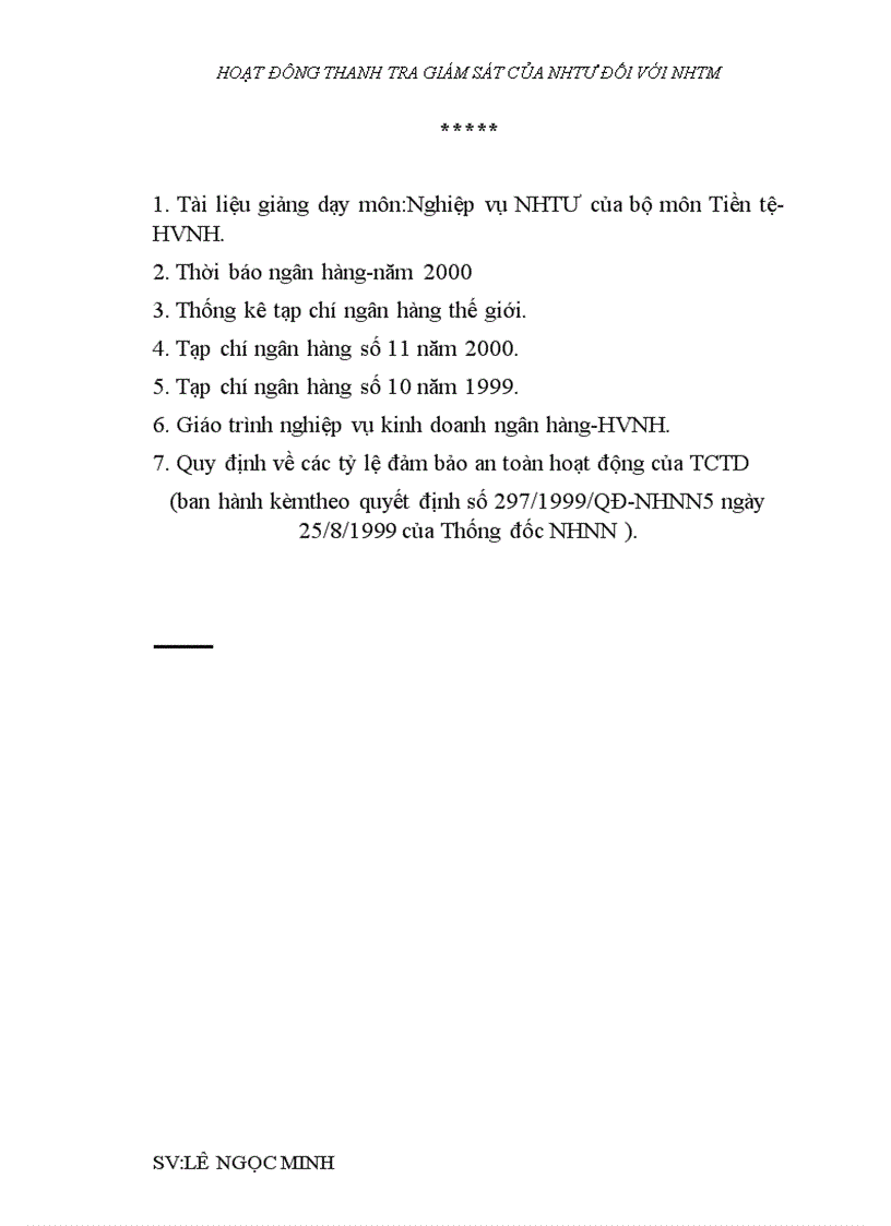 image for page Hoạt đông thanh tra giám sát của nhtư đối với nhtm