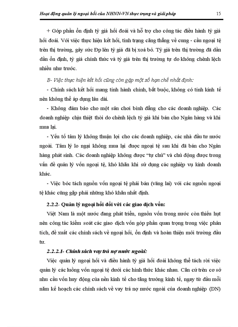 image for page Hoạt động quản lý ngoại hối của NHNN VN thực trạng và giải pháp