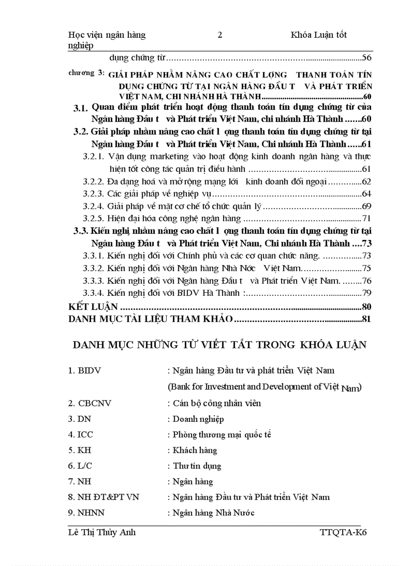image for page Giải pháp nâng cao chất lượng thanh toán tín dụng chứng từ tại Ngân hàng Đầu tư và Phát triển Việt Nam Chi nhánh Hà Thành