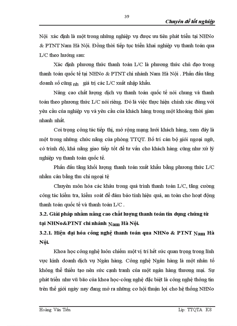 image for page Giải pháp nâng cao chất lượng thanh toán tín dụng chứng từ tại NHNo PTNT chi nhánh Nam Hà Nội