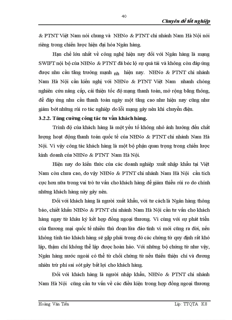 image for page Giải pháp nâng cao chất lượng thanh toán tín dụng chứng từ tại NHNo PTNT chi nhánh Nam Hà Nội