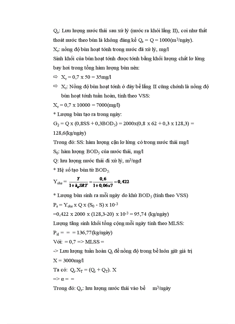 image for page Tính toán các công trình đơn vị trong dây chuyền xử lý nước thải
