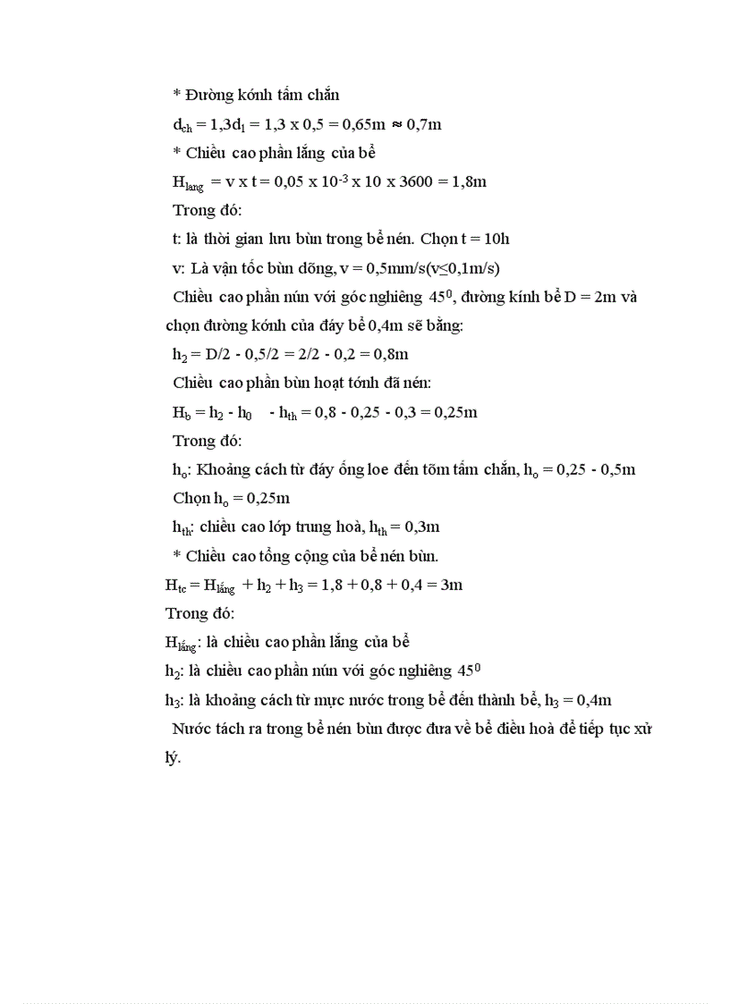 image for page Tính toán các công trình đơn vị trong dây chuyền xử lý nước thải