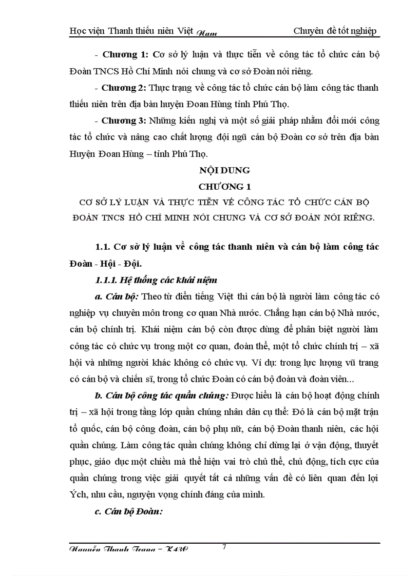 image for page Thực trạng và một số giải pháp nhằm nâng cao chất lượng đội ngũ cán bộ Đoàn trên địa bàn Huyện Đoan Hùng tỉnh Phú Thọ