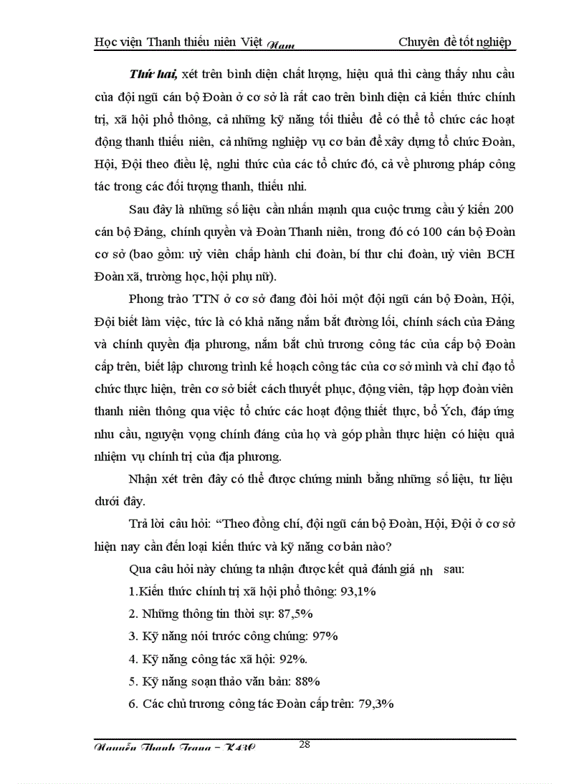 image for page Thực trạng và một số giải pháp nhằm nâng cao chất lượng đội ngũ cán bộ Đoàn trên địa bàn Huyện Đoan Hùng tỉnh Phú Thọ