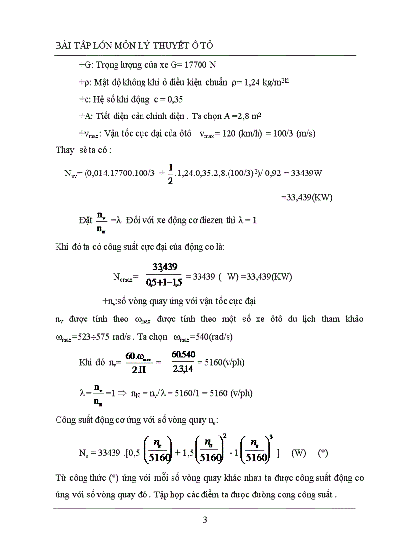 image for page Xây dựng đồ thị các chỉ tiêu động lực học của ô tô