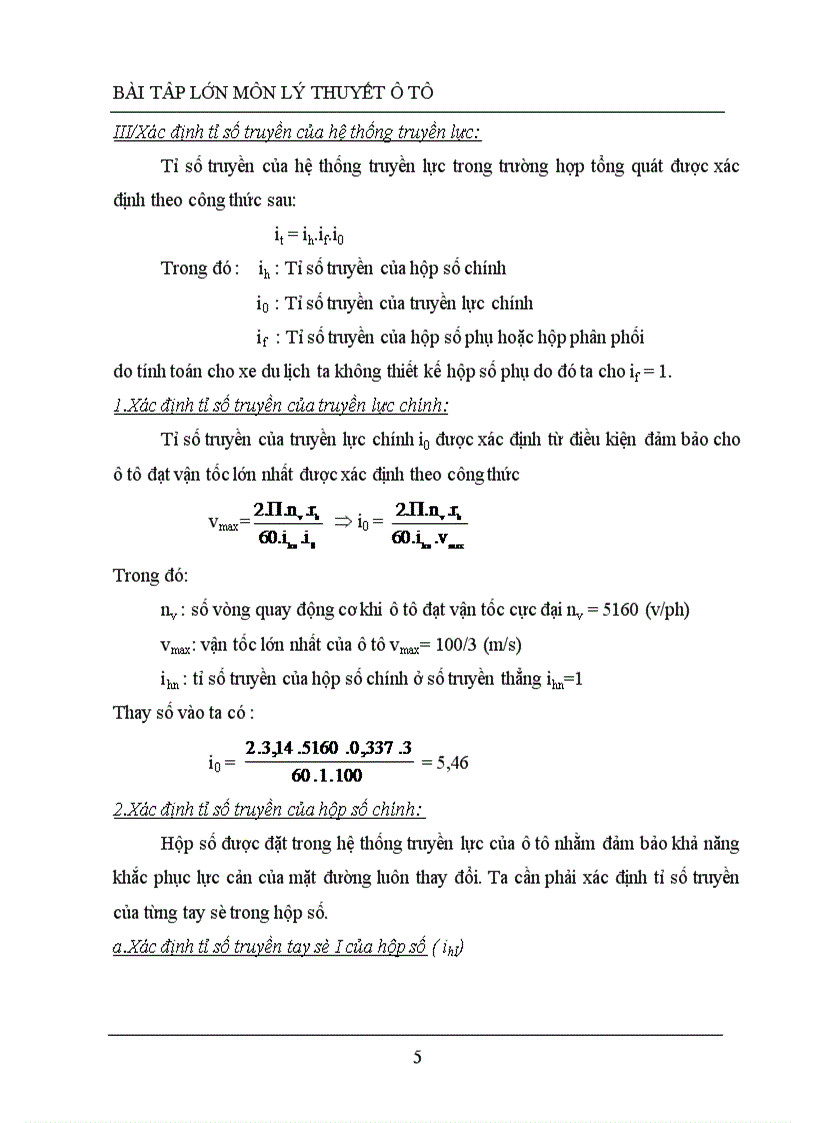 image for page Xây dựng đồ thị các chỉ tiêu động lực học của ô tô