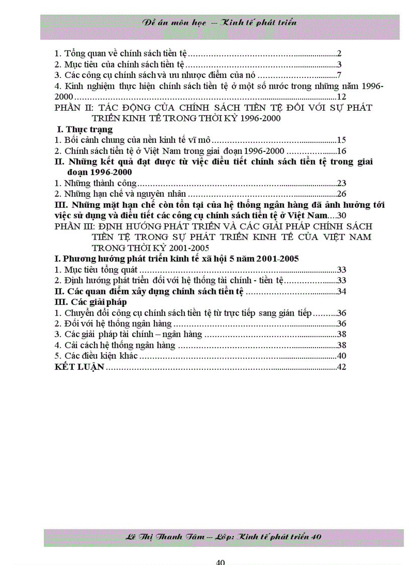 image for page Vai trò của chính sách tiền tệ trong việc điều tiết hoạt động kinh tế vĩ mô của Việt Nam giai đoạn 1996 2000