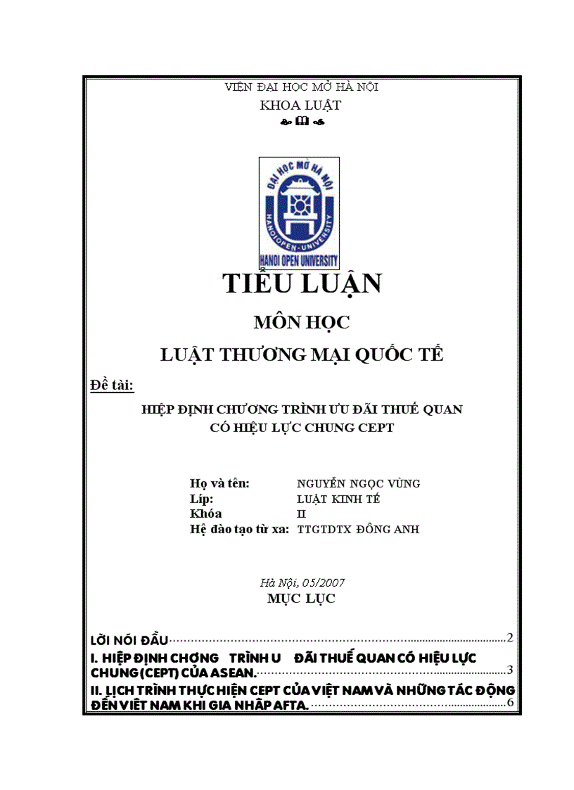 image for page Hiệp định chương trình ưu đãi thuế quan có hiệu lực chung