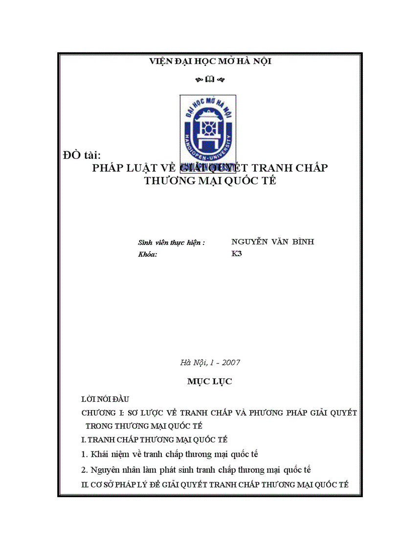 image for page Pháp luật về giải quyết tranh chấp thương mại quốc tế