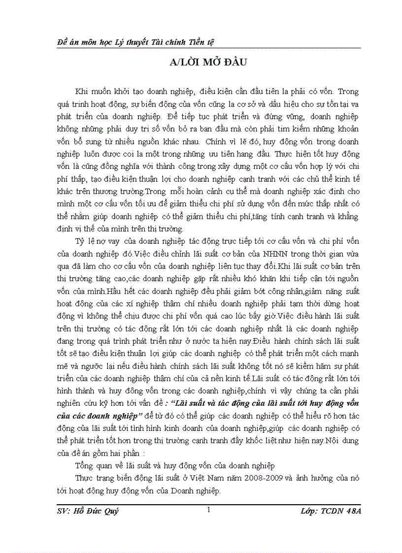 image for page Lãi suất và tác động của lãi suất tới huy động vốn của các doanh nghiệp