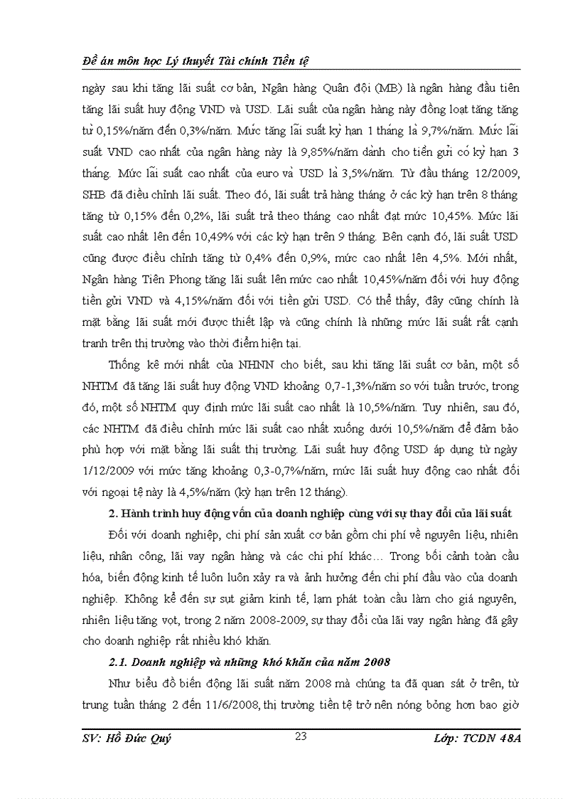 image for page Lãi suất và tác động của lãi suất tới huy động vốn của các doanh nghiệp