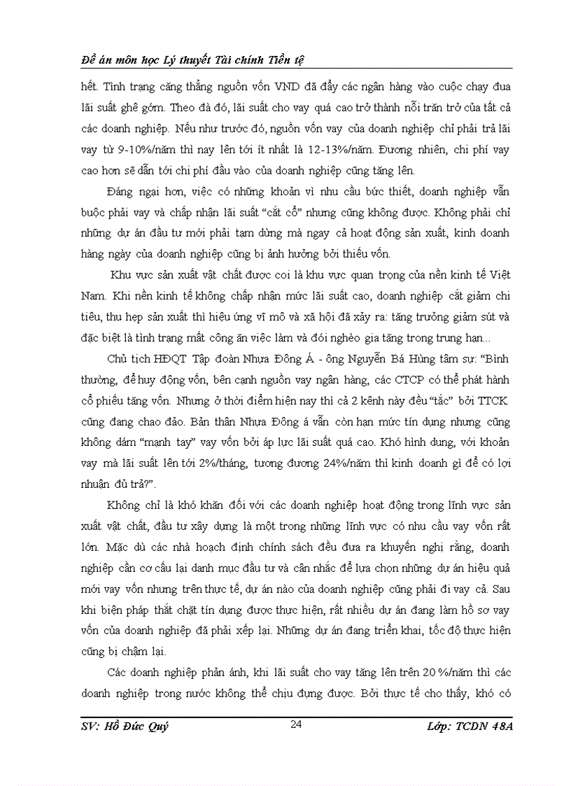 image for page Lãi suất và tác động của lãi suất tới huy động vốn của các doanh nghiệp