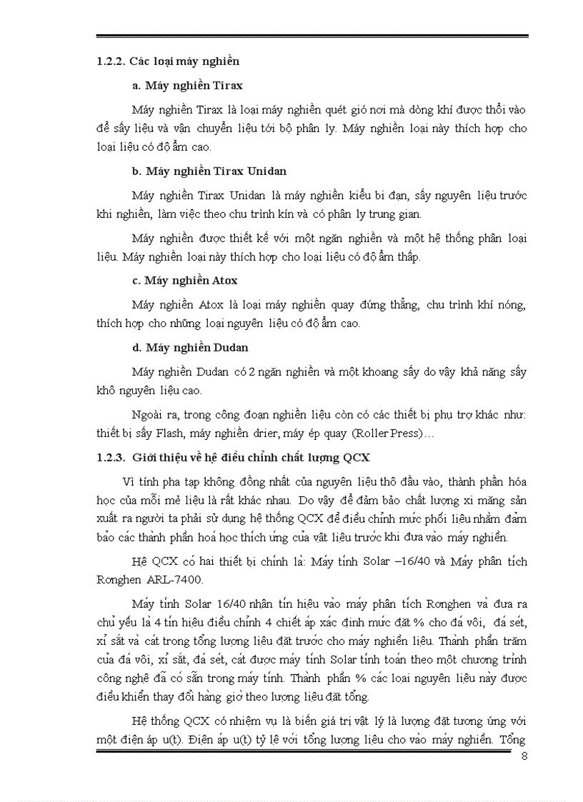 image for page Phân tích và nghiên cứu hệ thống điều khiển công đoạn nghiền liệu của nhà máy xi măng