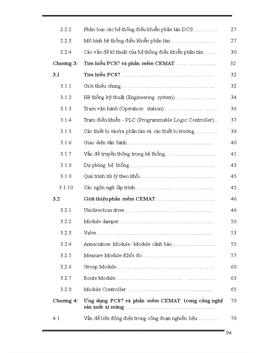 image for page Phân tích và nghiên cứu hệ thống điều khiển công đoạn nghiền liệu của nhà máy xi măng