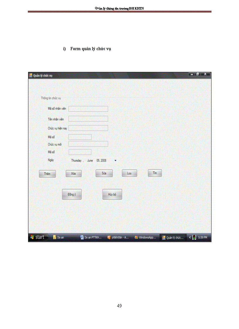image for page Phân tích và thiết kế hệ thống thông tin quản lý sinh viên và nhân viên của trường Đại học Khoa học tự nhiên