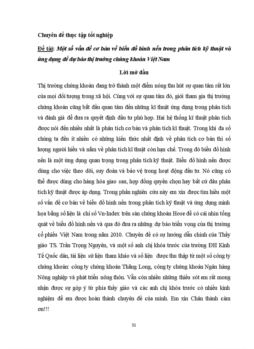 image for page Một số vấn đề cơ bản về biểu đồ hình nến trong phân tích kỹ thuật và ứng dụng để dự báo thị trường chứng khoán Việt Nam