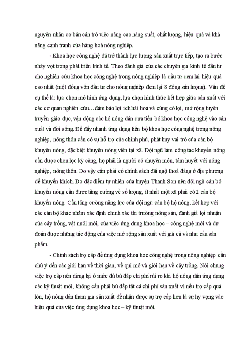 image for page Thực trạng và một số chính sách phát triển kinh tế nông nghiệp nông thôn huyện Thanh Sơn tỉnh Phú Thọ giai đoạn 2006 2010