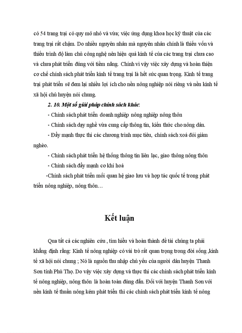 image for page Thực trạng và một số chính sách phát triển kinh tế nông nghiệp nông thôn huyện Thanh Sơn tỉnh Phú Thọ giai đoạn 2006 2010