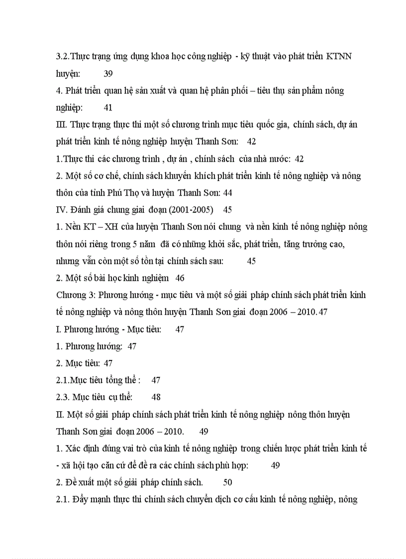 image for page Thực trạng và một số chính sách phát triển kinh tế nông nghiệp nông thôn huyện Thanh Sơn tỉnh Phú Thọ giai đoạn 2006 2010