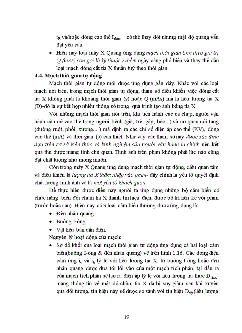 image for page Điều khiển tham số KVp mA s SID trong máy X Quang