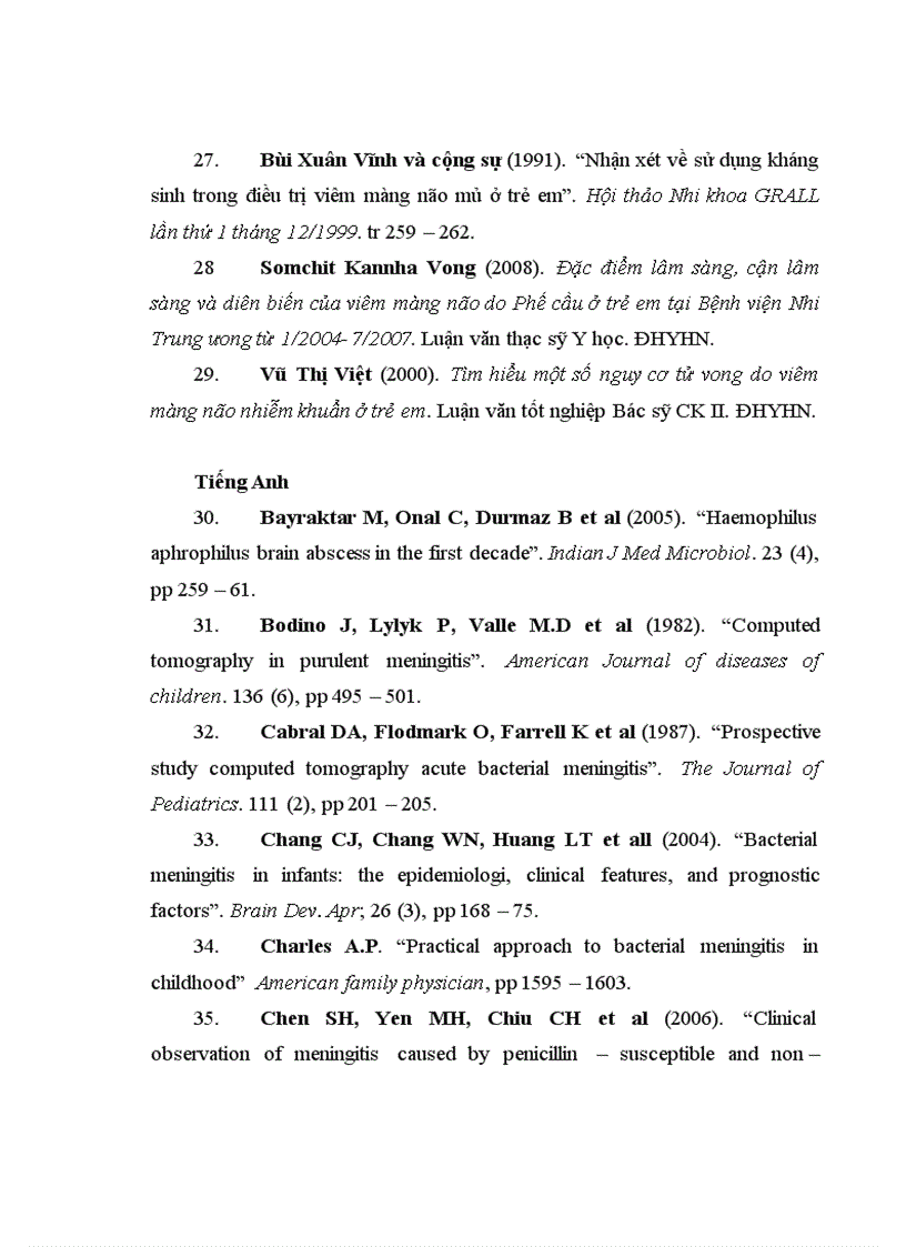 image for page Nghiên cứu sâu Chụp cắt lớp vi tính trong bệnh Viêm màng não mủ nói chung và Viêm màng não mủ ở trẻ em nói riêng