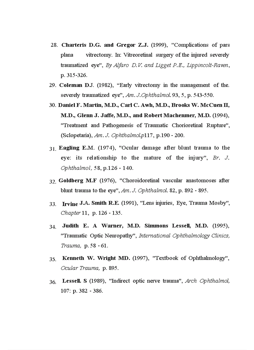 image for page Đặc điểm lâm sàng và kết quả điều trị ban đầu chấn thương đụng dập nhãn cầu tại Bệnh viện mắt Tung ương từ 2003 đến 2007