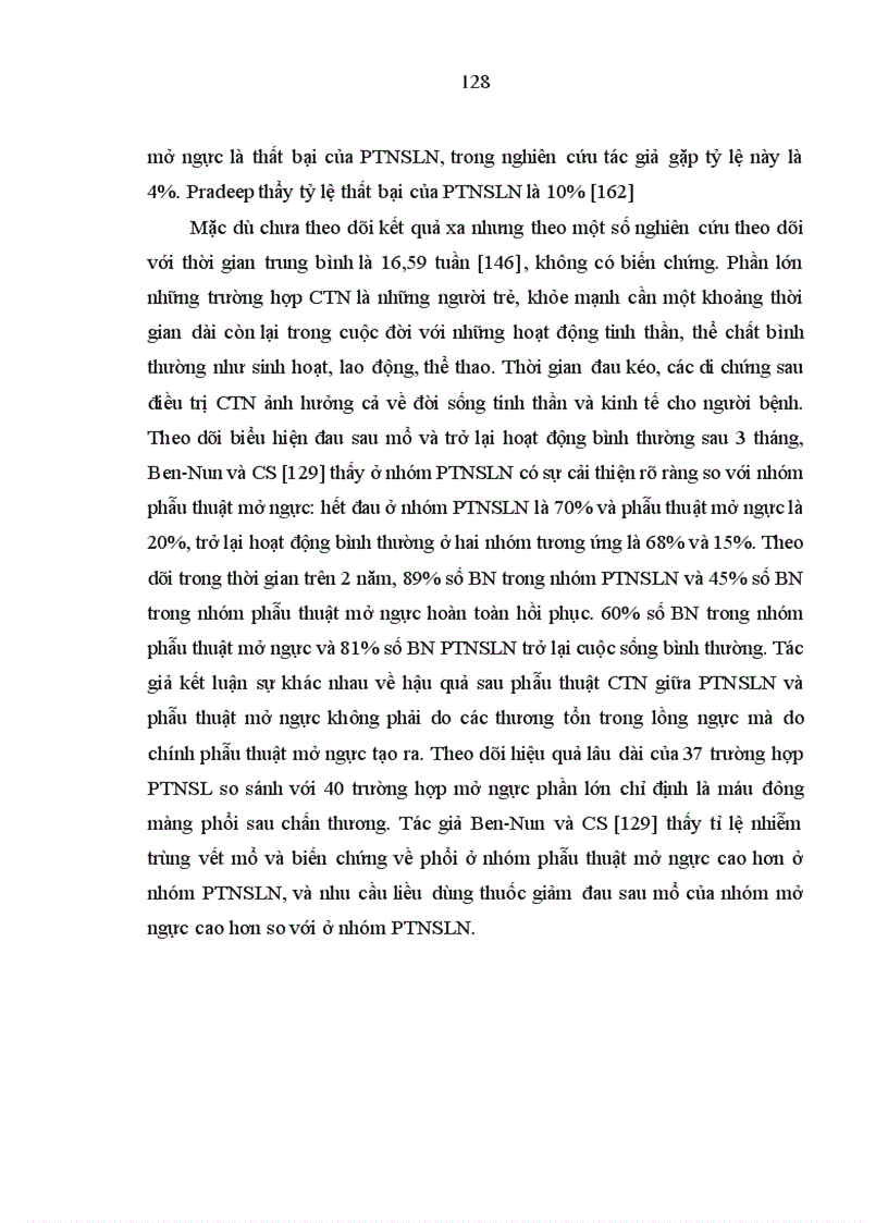 image for page Nghiên cứu ứng dụng phẫu thuật nội soi lồng ngực trong chẩn đoán và điều trị chấn thương ngực
