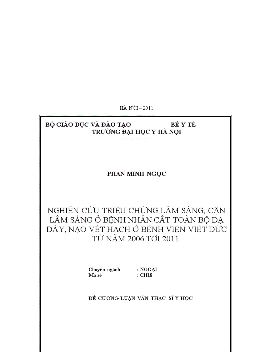 image for page Nghiên cứu triệu chứng lâm sàng cận lâm sàng ở bệnh nhân cắt toàn bộ dạ dày nạo vét hạch ở bệnh viện Việt Đức từ năm 2006 tới 201