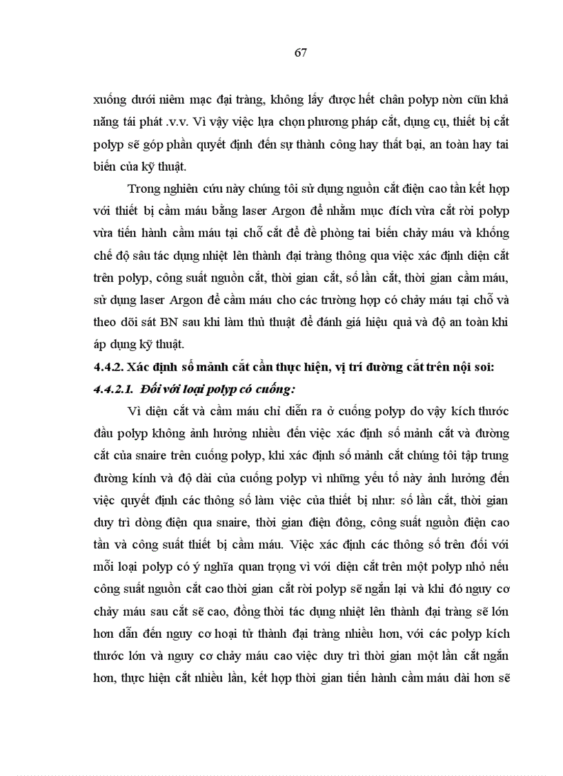 image for page Nhận xét hình ảnh nội soi mô bệnh học của polyp đại trực tràng và kết quả cắt polyp bằng nguồn cắt ENDOPLASMA 1