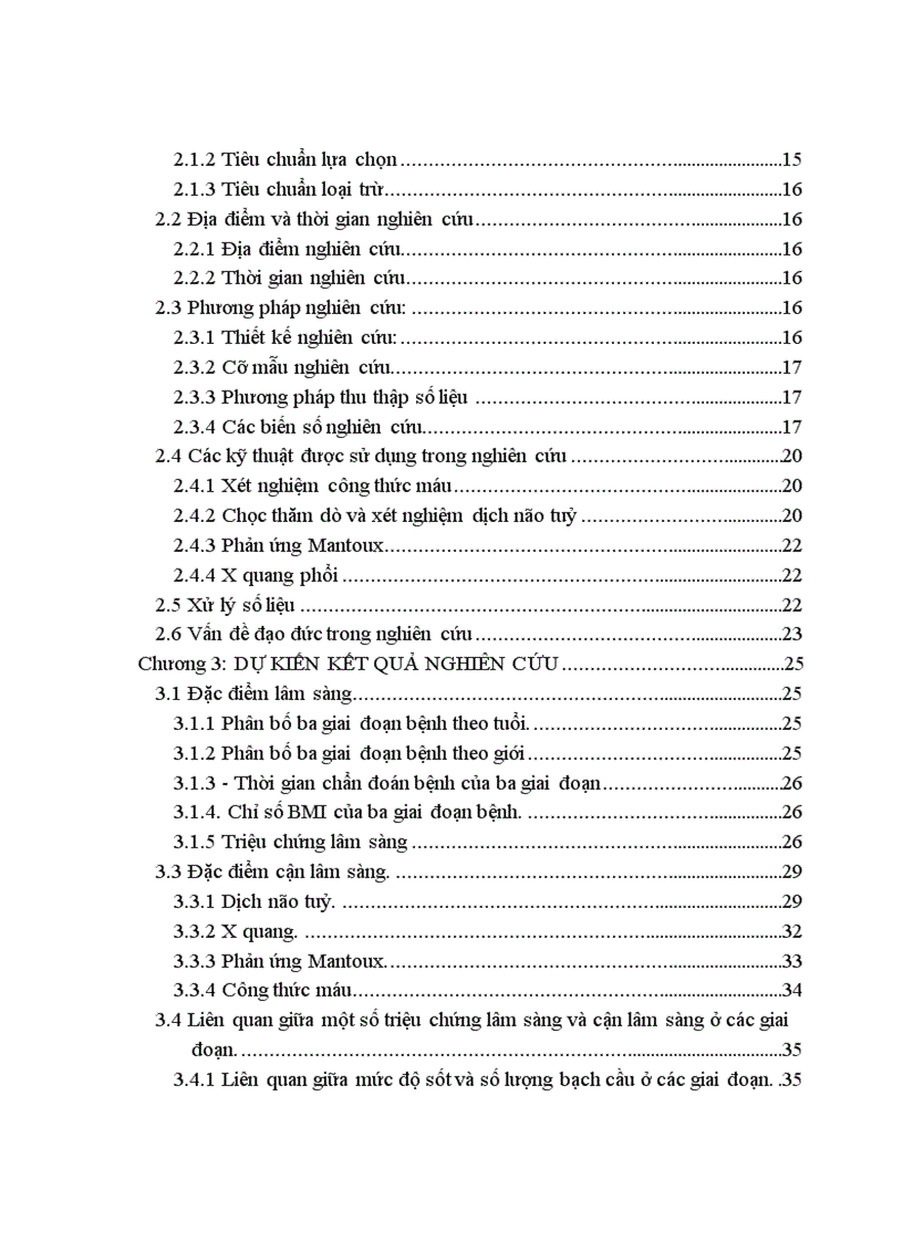 image for page Nghiên cứu đặc điểm lâm sàng cận lâm sàng của lao màng não ở người lớn theo giai đoạn của bệnh 1