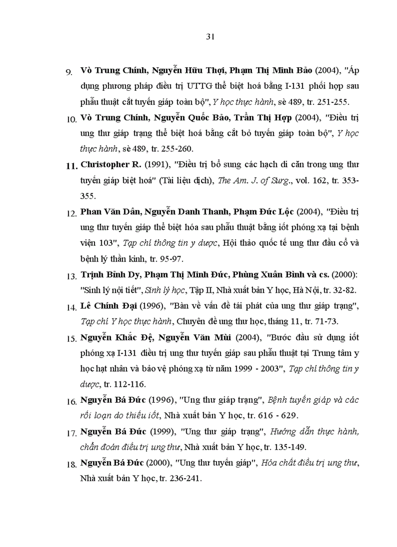 image for page Nghiên cứu kết quả điều trị ung thư tuyến giáp thể biệt hoá bằng phẫu thuật cắt bỏ tuyến giáp kết hợp với các mức liều I 13 1