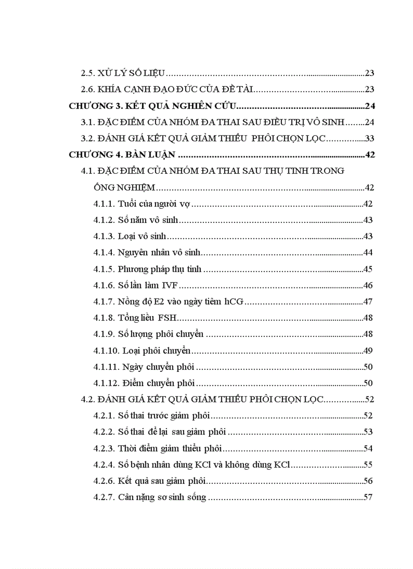 image for page Đánh giá kết quả giảm thiểu phôi chọn lọc tại Bệnh viện Phụ sản Trung ương từ 01 01 2004 đến 31 12 2008 4