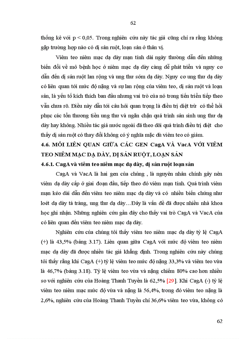 image for page Nghiên cứu đặc điểm lâm sàng nội soi mô bệnh học nhiễm các týp Helicobacter pylori trong viêm teo niêm mạc dạ dày