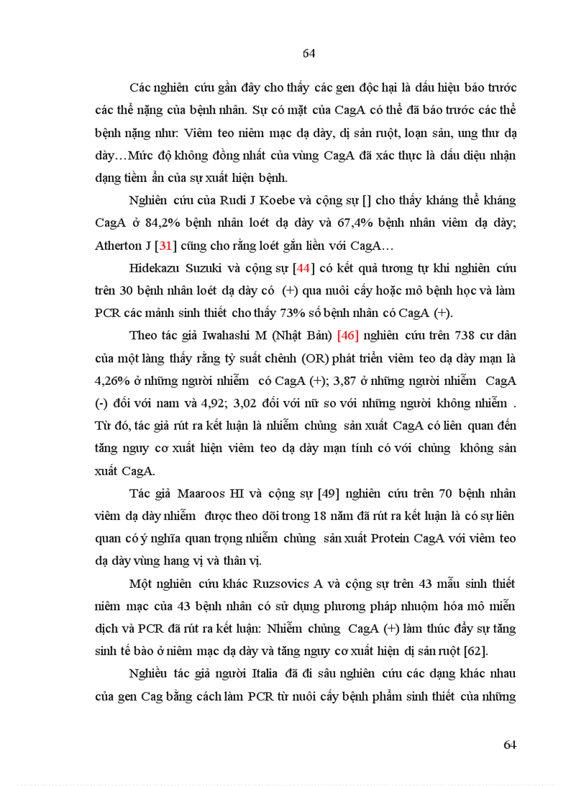 image for page Nghiên cứu đặc điểm lâm sàng nội soi mô bệnh học nhiễm các týp Helicobacter pylori trong viêm teo niêm mạc dạ dày