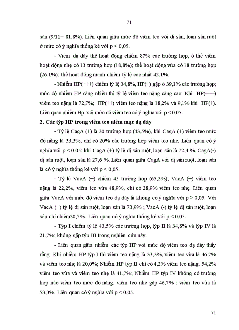 image for page Nghiên cứu đặc điểm lâm sàng nội soi mô bệnh học nhiễm các týp Helicobacter pylori trong viêm teo niêm mạc dạ dày