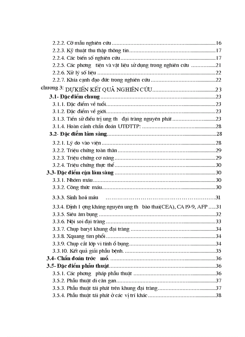 image for page Nghiên cứu kết quả điều trị phẫu thuật ung thư đại tràng tái phát sau mổ tại bệnh viện Việt Đức