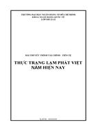 Thực trạng lạm phát Việt nam hiện nay