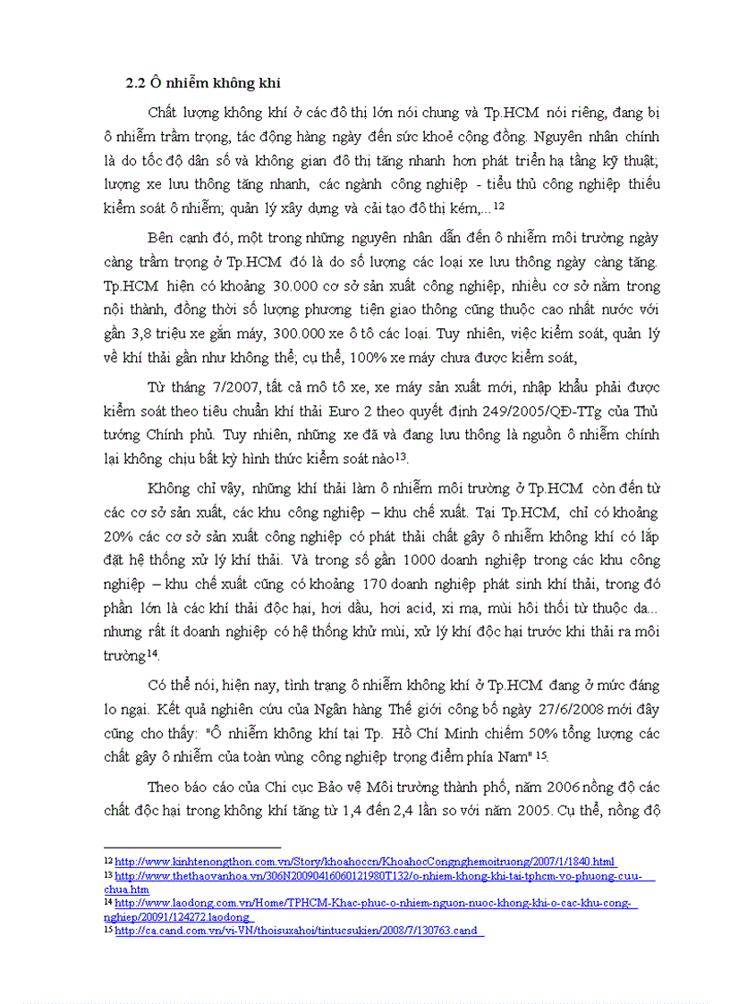 image for page Ônhiễm môi trường tại thành phố HỒ CHÍ MINH và giải pháp khắc phục