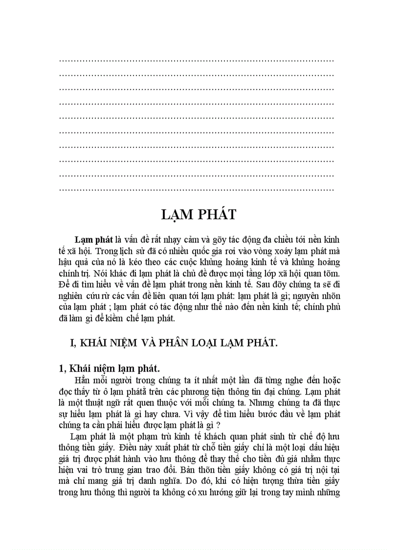 image for page Tìm hiểu về lạm phát trong nền kinh tế